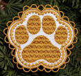 pawprint ornament or coaster